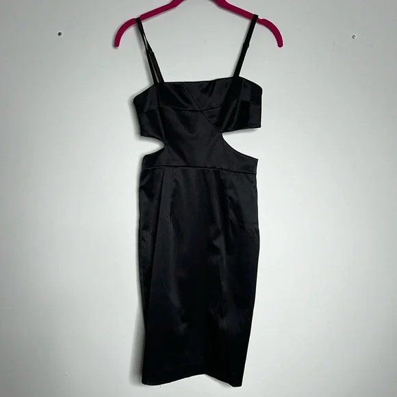 knee length dresses for ladies Black Halo Azari Mini Dress in Black